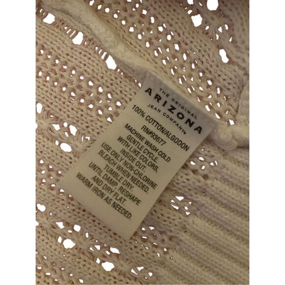 Arizona Jean Co Cropped Crochet Sweater Knit Juniors Sz Medium Boho Bohemian - Picture 10 of 15